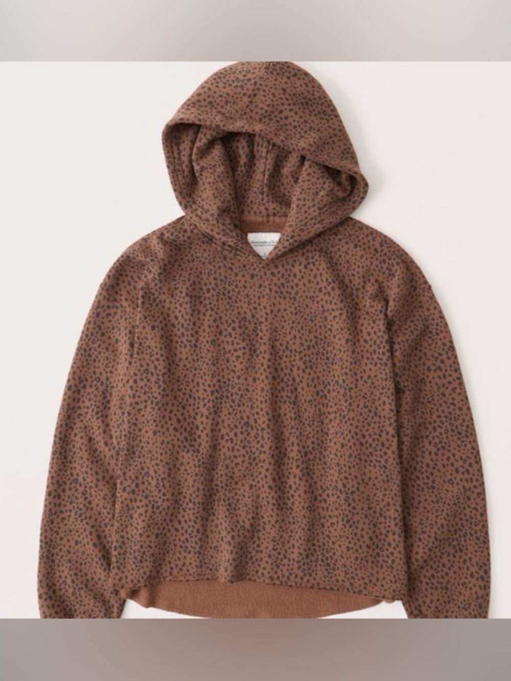 Abercrombie & Fitch Soft AF Leopard Cheetah Print Brown Hoodie XS